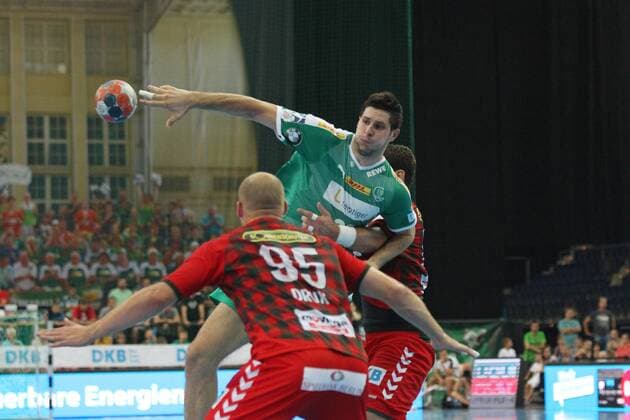 SC DHfK Leipzig vs. Fuechse Berlin, Liqui Moly HBL, 25 08 19 Handball, 1 Bundesliga, Season 2019 2020, 1 Matchday SC DHfK Leipzig vs. Fuechse Berlin on 25 08 19 in the Arena Leipzig In the picture Marko MAMIC 22, SC DHfK Leipzig Copyright: xBEAUTIFULxSPORTS JanxKaeferx