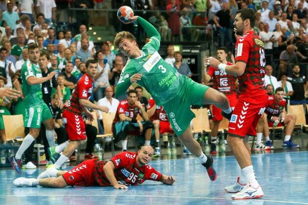 DHfK Fuechse Berlin Handball Leipzig, 25 08 2019, Arena Leipzig, Handball, 1 Bundesliga, 1 Matchday , SC DHfK Füchse Berlin , Im Bild Franz Semper 3, Leipzig ,