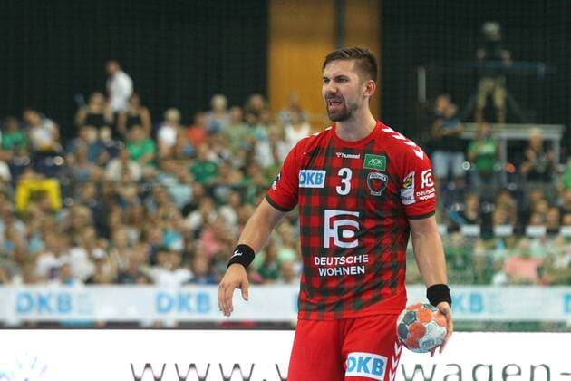 SC DHfK Leipzig vs Fuechse Berlin, Liqui Moly HBL, 25 08 19 Handball, 1 Bundesliga, Season 2019 2020, 1 Matchday SC DHfK Leipzig vs Fuechse Berlin on 25 08 19 in the Arena Leipzig Im Bild Fabian Wiede 3, Fuechse Berlin Copyright: xBEAUTIFULxSPORTS JanxKaeferx