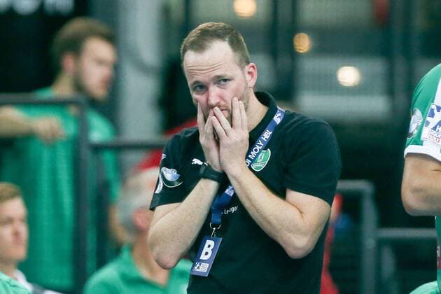 DHfK Fuechse Berlin Handball Leipzig, 25 08 2019, Arena Leipzig, Handball, 1 Bundesliga, 1 Matchday , SC DHfK Füchse Berlin 24 23 10 14 , In the picture coach Andre Haber Leipzig ,