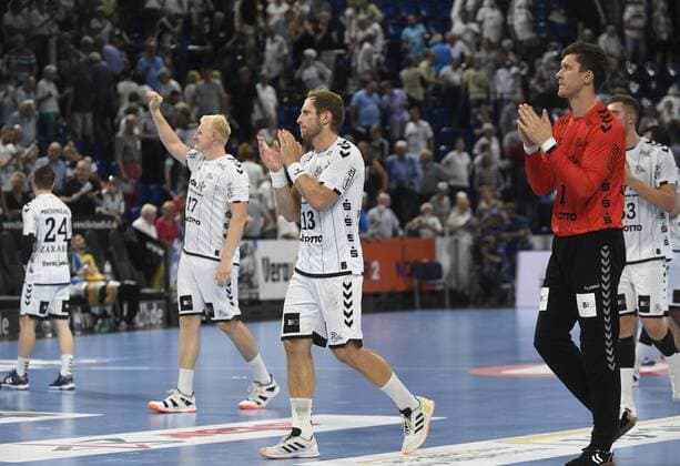 Freude ach dem 31 24 Victory at THW Kiel, Liqui Moly Handball Bundesliga, Men, 1 Matchday, THW Kiel vs FA Göppingen, 25 08 19 Kiel Sparkassen Arena Schleswig Holstein Germany