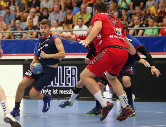 BAU 25 08 2019 Bietigheim Handball SG BBM Bietigheim vs ASV Hamm Westfalen, left Max Öhler BBM