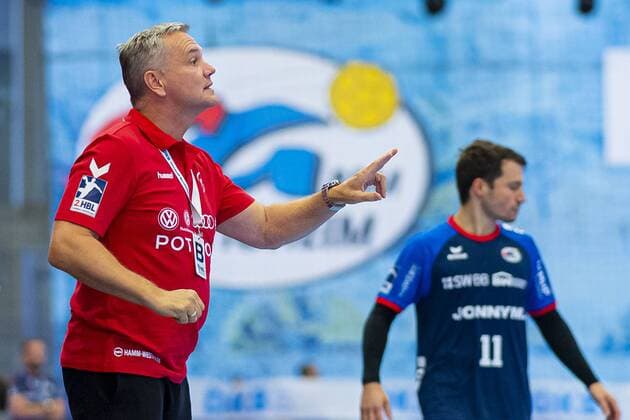 Bietigheim, Germany 25 August 2019 2 BL 19 20 SG BBM Bietigheim vs. ASV Hamm Westfalen Kay Rothenpieler Hamm Bietigheim Egetrans Arena Baden Württemberg Germany