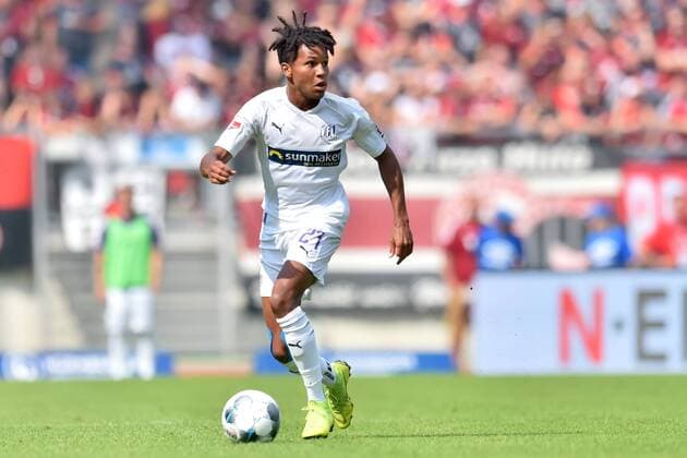 Football 2 Bundesliga 4 Matchday 1 FC Nürnberg VfL Osnabrück on 19 08 2019 at Max Morlock Stadium in Nuremberg Felix Agu Osnabrueck on the ball MT