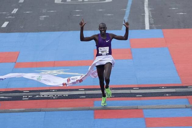 August 25, 2019 EUM20190825DEP06 JPG CITY OF MEXICO MarathonMarathon CDMX August 25, 2019 Aspects of the Mexico City Marathon that took place from Ciudad Universitaria to Zocalo capitalino In the image Kenyan Duncan Maiyo, marathon winner Photo Agency EL UNIVERSALIvan StephensEELG Latin News August 25, 2019  - ZUMAu78_ 20190825_zaf_u78_017 Copyright: xElxUniversalx