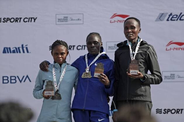August 25, 2019 EUM20190825DEP09 JPG CITY OF MEXICO MarathonMarathon CDMX August 25, 2019 Aspects of the Mexico City Marathon that took place from Ciudad Universitaria to Zocalo capitalino In the image Kenyan Vivian Kiplagat, winner of the womens branch Photo Agency EL UNIVERSALIvan StephensEELG Latin News August 25, 2019  - ZUMAu78_ 20190825_zaf_u78_020 Copyright: xElxUniversalx