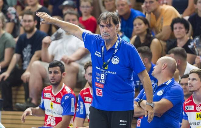 25 8 2019, Eisenachs Coach Sead Hasanefendic, Handball, 2 Bundesliga, HC Elbflorenz Dresden ThSV Eisenach 28 26, c MR