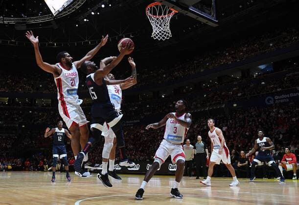 Sport Bilder der Tages BASKETBALL CANADA USA, Kemba Walker of the USA shoots during the Pre-FIBA World Cup series match between Canada and the USA at Qudos Bank Arena in Sydney, Monday, August 26, 2019. ( NO ARCHIVING, EDITORIAL USE ONLY, NO USE IN BOOKS WITHOUT CONSENT SYDNEY NSW AUSTRALIA  Copyright: xDEANxLEWINSx 20190826001415007376