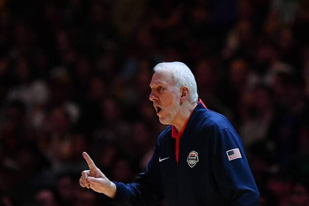 BASKETBALL CANADA USA, Coach Gregg Popovich of the USA during the Pre-FIBA World Cup series match between Canada and the USA at Qudos Bank Arena in Sydney, Monday, August 26, 2019. ( NO ARCHIVING, EDITORIAL USE ONLY, NO USE IN BOOKS WITHOUT CONSENT SYDNEY NSW AUSTRALIA  Copyright: xDEANxLEWINSx 20190826001415020533
