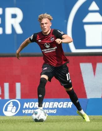 25 08 2019, Soccer, 2 Bundesliga, 2 League, Season 2019 2020, Men, Germany, 1 FC Nürnberg VfL Osnabrück, v l Robin Hack, 1 FC Nürnberg, Freisteller, Einzelbild, Aktion, Ganzkörper, Ganzfigur, Einzelaktion,