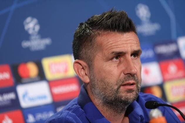 Fußball, CL Quali, Dinamo Zagreb Pressekonferenz PXL_Dinamo Press 26.08.2019.,Trondheim, Norway - Nikola Moro player of Dinamo and coach of Dinamo Nenad Bjelica at press conference, PK, Pressekonferenz before tomorrow s qualifying UEFA Champions League matche between Dinamo and Rosenborg  JuricaxGaloic PIXSELL