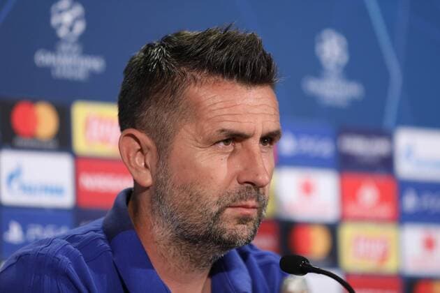 Fußball, CL Quali, Dinamo Zagreb Pressekonferenz PXL_Dinamo Press 26.08.2019.,Trondheim, Norway - Nikola Moro player of Dinamo and coach of Dinamo Nenad Bjelica at press conference, PK, Pressekonferenz before tomorrow s qualifying UEFA Champions League matche between Dinamo and Rosenborg  JuricaxGaloic PIXSELL