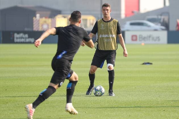 Club s Brandon Mechele pictured during a training session of Belgian soccer team Club Brugge, Tuesday 27 August 2019 in Brugge, in preparation of Tomorrow s return match against Austrian club LASK Linz in the play-offs of the UEFA Champions League. BRUNOxFAHY  x05649925x