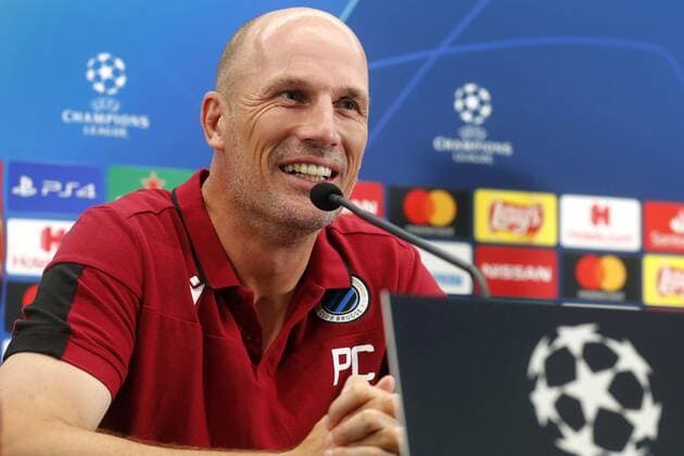 WESTKAPELLE, BELGIUM - AUGUST 27 : Philippe Clement head coach of Club Brugge pictured during a press conference, PK, Pressekonferenz prior the UEFA Champions League play-offs 2nd leg match between Club Brugge and Linz ASK on August 27, 2019 in Westkapelle, Belgium, 27 08 2019 FOOTBALL : Conference de presse Club Bruges - Champions League - 27 08 2019 PhotoNews Panoramic 
