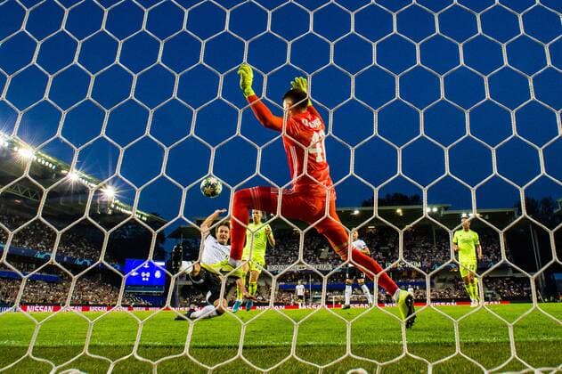 190828 Mike Lindemann Jensen of Rosenborg during the Champions League play off match between Rosenborg and Dinamo Zagreb on August 28, 2019 in Trondheim Photo Marius Simensen BILDBYRAN Cop 238 bbeng champions league play off dinamo zagreb football football rosenborg,  Copyright: MARIUSxSIMENSEN BB190828BB069