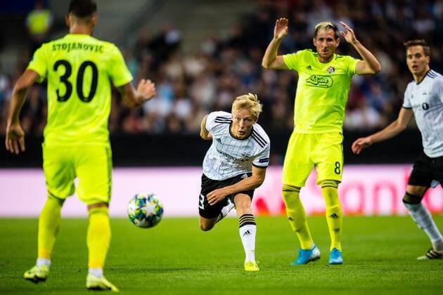 190828 Birger Solberg Meling of Rosenborg during the Champions League play off match between Rosenborg and Dinamo Zagreb on August 28, 2019 in Trondheim Photo Marius Simensen BILDBYRAN Cop 238 bbeng champions league play off dinamo zagreb football football rosenborg,  Copyright: MARIUSxSIMENSEN BB190828BB073