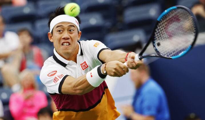 TENNIS - ATP, Tennis Herren US Open 2019 NEW YORK CITY,NEW YORK,USA,28.AUG.19 - TENNIS - ATP World Tour, US Open, Grand Slam, Flushing Meadows. Image shows Kei Nishikori (JPN). GEPAxpictures xMatthiasxHauer