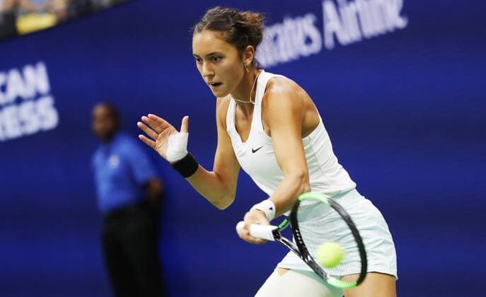 TENNIS - WTA, Tennis Damen US Open 2019 NEW YORK CITY,NEW YORK,USA,28.AUG.19 - TENNIS - WTA Tour, US Open, Grand Slam, Flushing Meadows. Image shows Mariam Bolkvadze (GEO). GEPAxpictures xMatthiasxHauer