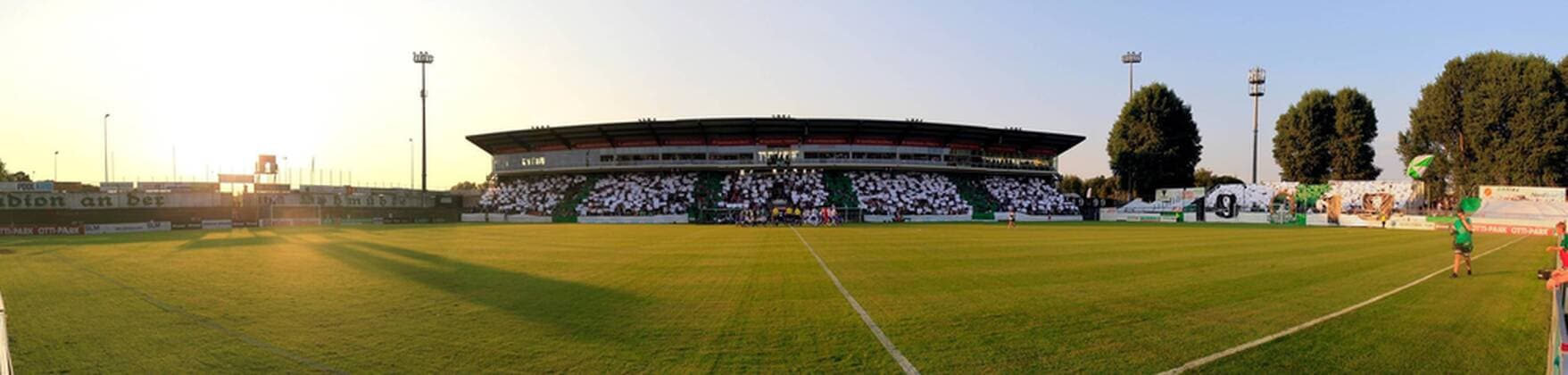 Regionalliga Nord VFB Lübeck Luebeck vs VfL Wolfsburg IIi 28 08 2019, Stadion Lohmühle, Luebeck, GER, VFB Lübeck Luebeck vs VfL Wolfsburg IIi DFB REGULATIONS PROHIBIT ANY USE OF PHOTOGRAPHS AS IMAGE SEQUENCES AND OR QUASI VIDEO picture shows Panorama Lohmühle Lübeck Lohmuehle Luebeck 100 years VfB Luebeck nordphotox xTauchnitz nph00059