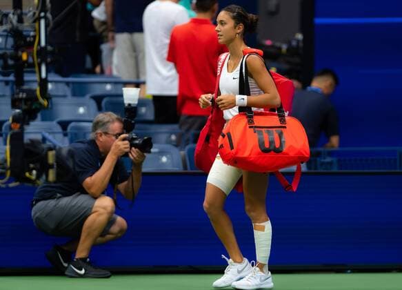 August 28, 2019, New York, NEW YORK, United States: Mariam Bolkvadze of Georgia in action during her second-round match at the 2019 US Open Grand Slam tennis tournament against Karolina Pliskova of the Czech Republic US Open 2019, Tennis, New York City, United States, Aug 28 - ZUMAa181 20190828_zaa_a181_006 Copyright: xAFP7x