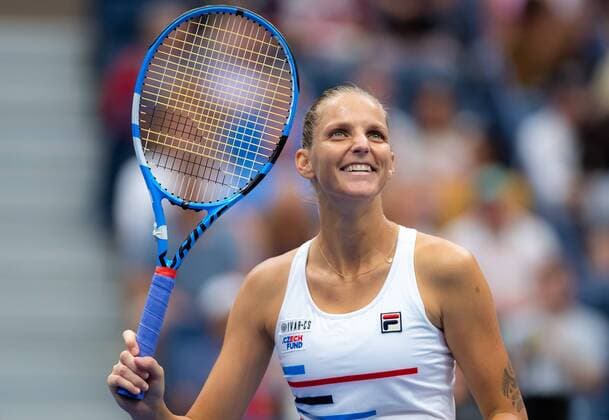 Sport Bilder des Tages August 28, 2019, New York, NEW YORK, United States: Karolina Pliskova of the Czech Republic celebrates winning her second-round match at the 2019 US Open Grand Slam tennis tournament against Mariam Bolkvadze of Georgia US Open 2019, Tennis, New York City, United States, Aug 28 - ZUMAa181 20190828_zaa_a181_029 Copyright: xAFP7x