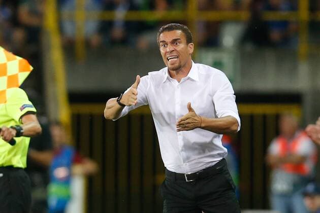 LASK s head coach Valerien Ismael pictured during a game between Belgian soccer team Club Brugge and Austrian club LASK Linz, Wednesday 28 August 2019 in Brugge, the return match in the play-offs of the UEFA Champions League, after a 0-1 victory of Club in the first leg. BRUNOxFAHY  x05650830x