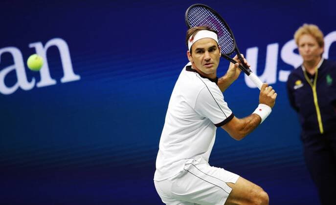 TENNIS - ATP, Tennis Herren US Open 2019 NEW YORK CITY,NEW YORK,USA,28.AUG.19 - TENNIS - ATP World Tour, US Open, Grand Slam, Flushing Meadows. Image shows Roger Federer (SUI). GEPAxpictures xMatthiasxHauer