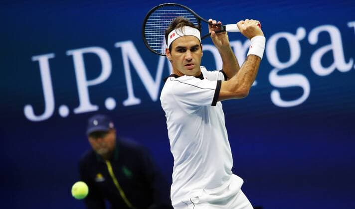 Sport Bilder des Tages TENNIS - ATP, Tennis Herren US Open 2019 NEW YORK CITY,NEW YORK,USA,28.AUG.19 - TENNIS - ATP World Tour, US Open, Grand Slam, Flushing Meadows. Image shows Roger Federer (SUI). GEPAxpictures xMatthiasxHauer