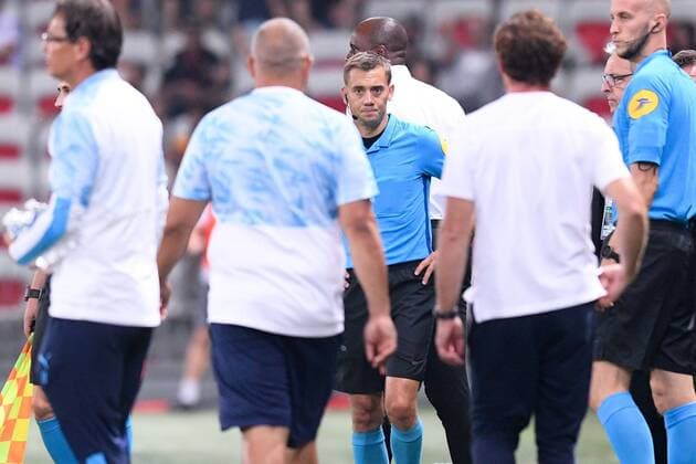 CLEMENT TURPIN (ARBITRE) FOOTBALL : Nice vs Marseille - Ligue 1 Conforama - 28 08 2019 FEP Panoramic 