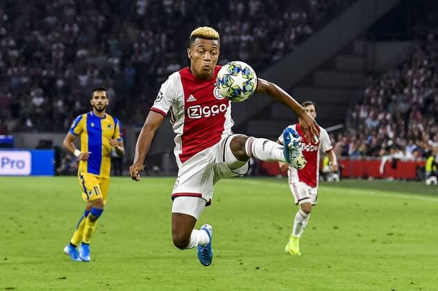 AMSTERDAM , 29-08-2019 , Johan Cruijff ArenA , Champions League playoff, season 2019-2020 , Ajax player David Neres during the match Ajax - APOEL Nicosia Ajax - APOEL Nicosia  x4211964x Copyright: