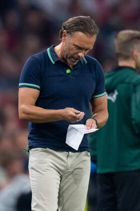 Amsterdam, Netherlands, 28 08 2019, UEFA Champions League, Play off, Ajax Amsterdam APOEL Nicosia, Coach Thomas Doll Nicosia Look, looks on Amsterdam Netherlands eu images 01061008719 eu-images-061