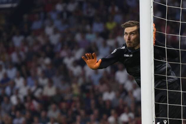 August 28, 2019: AMSTERDAM, NETHERLANDS - AUGUST 28, 2019: Vid Belec (Apoel FC) looks on during the second leg of the 2019 20 UEFA Champions League Final Final Qualifying Round fixture between AFC Ajax (Netherlands) and Apoel FC (Cyprus) at Johan Cruijff ArenA. UEFA Champions League Qualyfications: Ajax Amsterdam vs APOEL FC - ZUMAm251 20190828_zsp_m251_035 Copyright: xFedericoxGuerraxMaranesix