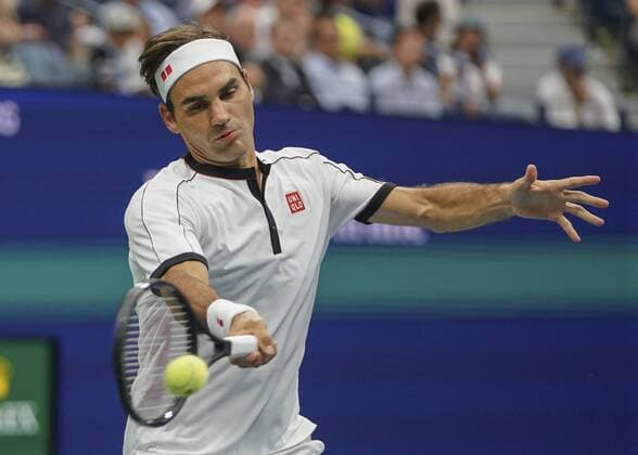 Roger Federer Tennis - US Open 2019 - Grand Slam - Billie Jean King Tennis Center - New York - New York - USA - 28 August 2019. *** Roger Federer Tennis US Open 2019 Grand Slam Billie Jean King Tennis Center New York New York USA 28 August 2019 Copyright: xJuergenxHasenkopfx