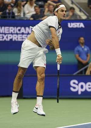 Roger Federer Tennis - US Open 2019 - Grand Slam - Billie Jean King Tennis Center - New York - New York - USA - 28 August 2019. *** Roger Federer Tennis US Open 2019 Grand Slam Billie Jean King Tennis Center New York New York USA 28 August 2019 Copyright: xJuergenxHasenkopfx