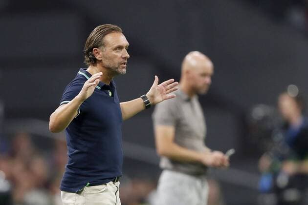 APOEL FC coach Thomas Doll during the UEFA Champions League play off qualifying second leg match between Ajax Amsterdam and APOEL FC at the Johan Cruijff Arena on August 28, 2019 in Amsterdam, The Netherlands UEFA Champions League 2019 2020 xVIxVIxImagesx xMauricexvanxSteenxIVx 201352503