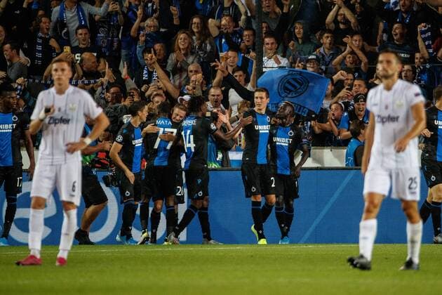 Club s Hans Vanaken celebrates after scoring during a game between Belgian soccer team Club Brugge and Austrian club LASK Linz, Wednesday 28 August 2019 in Brugge, the return match in the play-offs of the UEFA Champions League, after a 0-1 victory of Club in the first leg. KURTxDESPLENTER  x05650913x