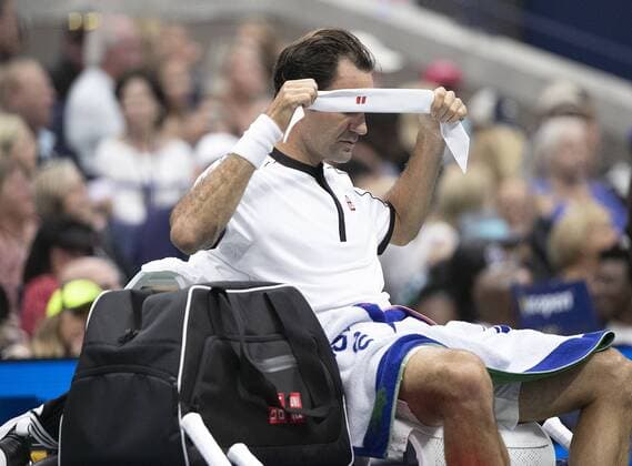 August 28, 2019, Flushig Meadows, New York, United States of America: Roger Federer during his match against Damir Dzumhur on Day 3 of the 2019 US Open at USTA Billie Jean King National Tennis Center on Wednesday August 28, 2019 in the Flushing neighborhood of the Queens borough of New York City. Roger Federer defeats Damir Dzumhur, 3-6, 6-2, 6-3, 6-4. JAVIER ROJAS PI Federer defeats Dzumhur - ZUMAp124 20190828_zaa_p124_003 Copyright: xJavierxRojas Pix