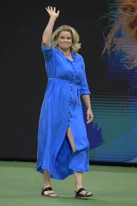 Kim Clijsters, the newest inductee into the US Open s Court of Champions, pictured during a ceremony on the third day of the US Open Grand Slam tennis tournament, at Flushing Meadow, in New York City, USA, Wednesday 28 August 2019. YORICKxJANSENS  x05651039x