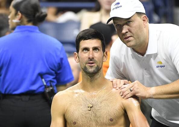 Tennis - US Open 2019 - Novak Djokovic - Serbie TENNIS : US Open 2019 - USA - 28 08 2019 ChrysleneCaillaud Panoramic 
