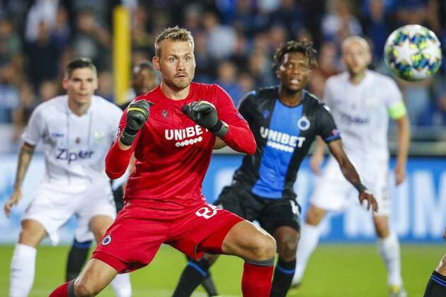 SOCCER - CL play off, Bruegge vs LASK BRUGES,BELGIUM,28.AUG.19 - SOCCER - UEFA Champions League, play off, FC Bruegge vs LASK. Image shows Simon Mignolet (Bruegge). GEPAxpictures xJasminxWalter