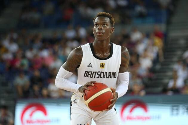 Dennis Schroeder 17 Germany on free throw, Germany vs Australia, basketball, test match, FIBA World Cup 2019, 28 08 2019 Jiangmen China China Copyright: xkolbert-press MatthiasxStickelx