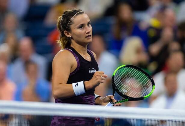 August 28, 2019, New York, NEW YORK, United States: Lauren Davis of the United States in action during her second-round match at the 2019 US Open Grand Slam tennis tournament against Ashleigh Barty of Australia US Open 2019, Tennis, New York City, United States, Aug 28 - ZUMAa181 20190828_zaa_a181_080 Copyright: xAFP7x