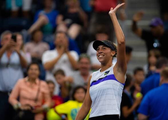 August 28, 2019, New York, NEW YORK, United States: Madison Keys of the United States after winning her second-round match at the 2019 US Open Grand Slam tennis tournament against Lin Zhu of China US Open 2019, Tennis, New York City, United States, Aug 28 - ZUMAa181 20190828_zaa_a181_074 Copyright: xAFP7x