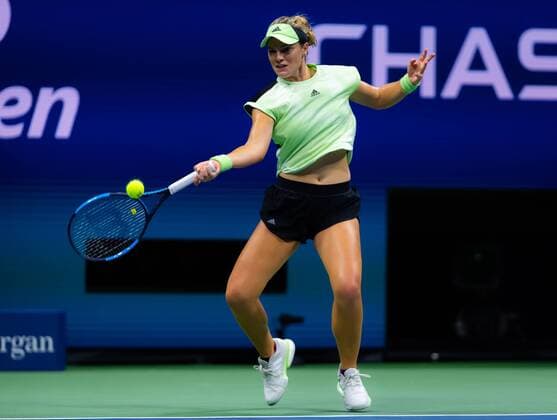 August 28, 2019, New York, NEW YORK, United States: Catherine McNally of the United States in action during her second-round match at the 2019 US Open Grand Slam tennis tournament against Serena Williams of the United States US Open 2019, Tennis, New York City, United States, Aug 28 - ZUMAa181 20190828_zaa_a181_113 Copyright: xAFP7x