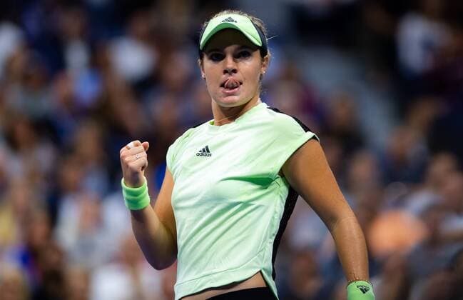 August 28, 2019, New York, NEW YORK, United States: Catherine McNally of the United States in action during her second-round match at the 2019 US Open Grand Slam tennis tournament against Serena Williams of the United States US Open 2019, Tennis, New York City, United States, Aug 28 - ZUMAa181 20190828_zaa_a181_109 Copyright: xAFP7x