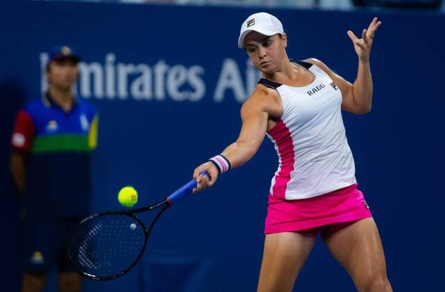 August 28, 2019, New York, NEW YORK, United States: Ashleigh Barty of Australia in action during her second-round match at the 2019 US Open Grand Slam tennis tournament against Lauren Davis of the United States US Open 2019, Tennis, New York City, United States, Aug 28 - ZUMAa181 20190828_zaa_a181_092 Copyright: xAFP7x