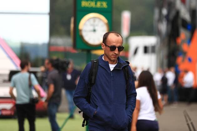 29th Aug 2019, Circuit Spa Francorchamps, Stavelot, Belgium; Formula 1 Johnnie Walker Belgian Grand Prix; Arrivals Day; ROKiT Williams Racing, Robert Kubica - Editorial Use Only.  ActionPlus12163811 Octane