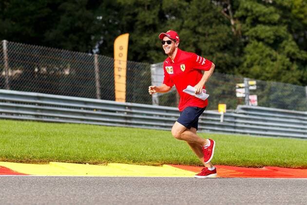 FORMULA 1 2019 JOHNNIE WALKER BELGIAN GRAND PRIX, 29 08 01 09 2019 29 08 2019 Circuit de Spa Francorchamps, Spa Franchorchamps, FORMULA 1 2019 JOHNNIE WALKER BELGIAN GRAND PRIX, 29 08 01 09 2019 , in the picture Sebastian Vettel GER 5 , Scuderia Ferrari Mission Winnow running up the Eau Rouge nordphotoxBratic nph00250