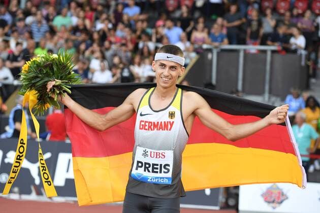 Bilder des Jahres 2019, Sport 08 August Sport Bilder des Tages Zuerich, Leichtathletik,Track&Field, athletics, IAAF Diamond League, Weltklasse Zürich 2019, 29.08.2019, Letzigrung Stadion Zuerich, 400m Hürden , Constantin Preis Deutschland *** Zurich, Track Field, Athletics, IAAF Diamond League, World Class Zurich 2019, 29 08 2019, Lastigrung Stadium Zurich, 400m Hurdles, Constantin Prize Germany