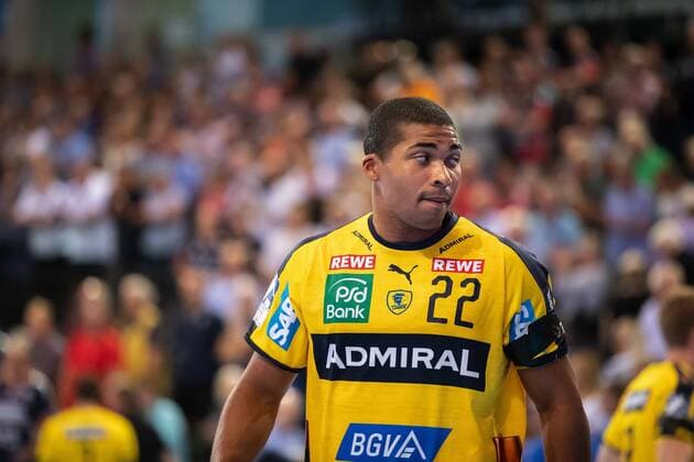 SG Flensburg Handewitt vs. Rhein Neckar Loewen, LIQUI MOLY Handball Bundesliga, Flensburg 29 08 19 Mads Mensah Larsen Rhein Neckar Loewen, 22 after the match Copyright: xBEAUTIFULxSPORTS MarioxM.xKobergx